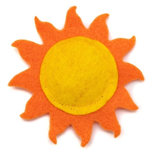 Orange and Yellow Silvervine Sun Plush Cat Toy - Picture 1 of 2